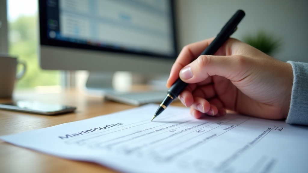 Personne remplissant un dossier administratif, vue complementaire